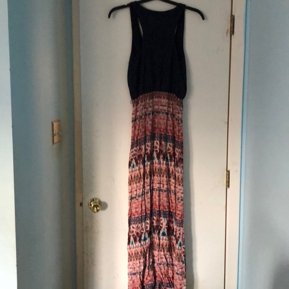 Navy and print maxi dress - Picture 2 of 4